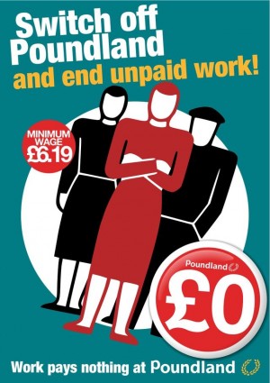 graphic criticising Poundland's breach of minimum wage
