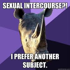 rhino uninterested