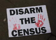 Disarm the Census placard