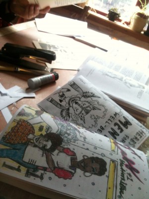 Zines getting collated
