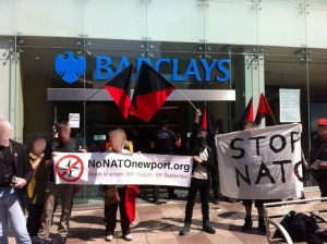 Anarchists and anti-militarists shut down Barclays