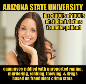 Arizona state University crime statistics clery