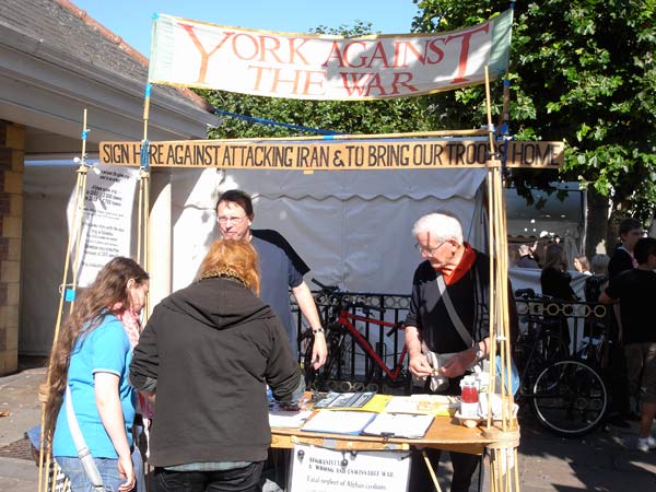 York Against The War Stall