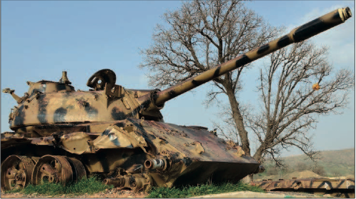 Destroyed tank in Iraq