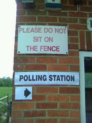Don't sit on the fence