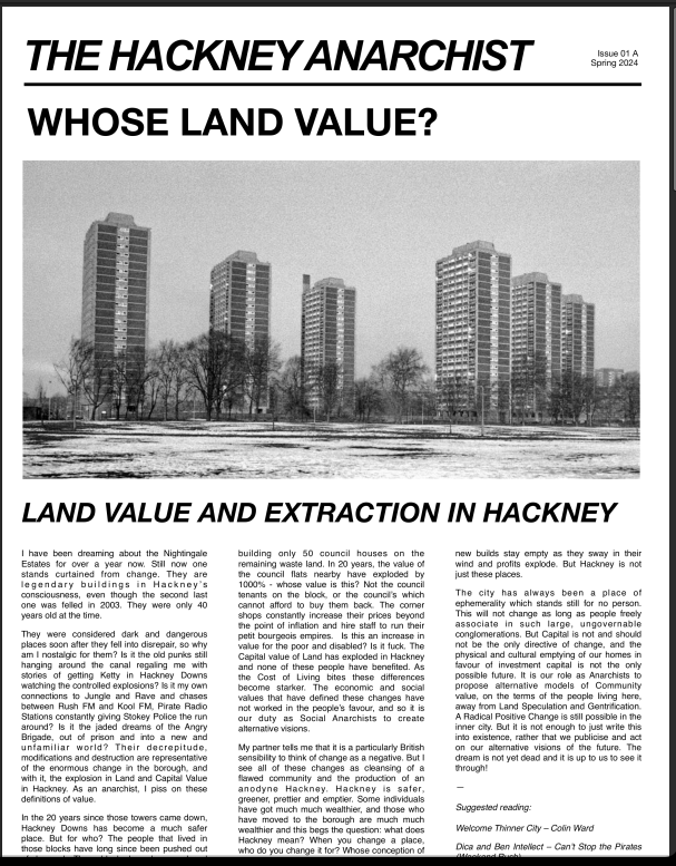 The Hackney Anarchist Issue 01 A Spring 24